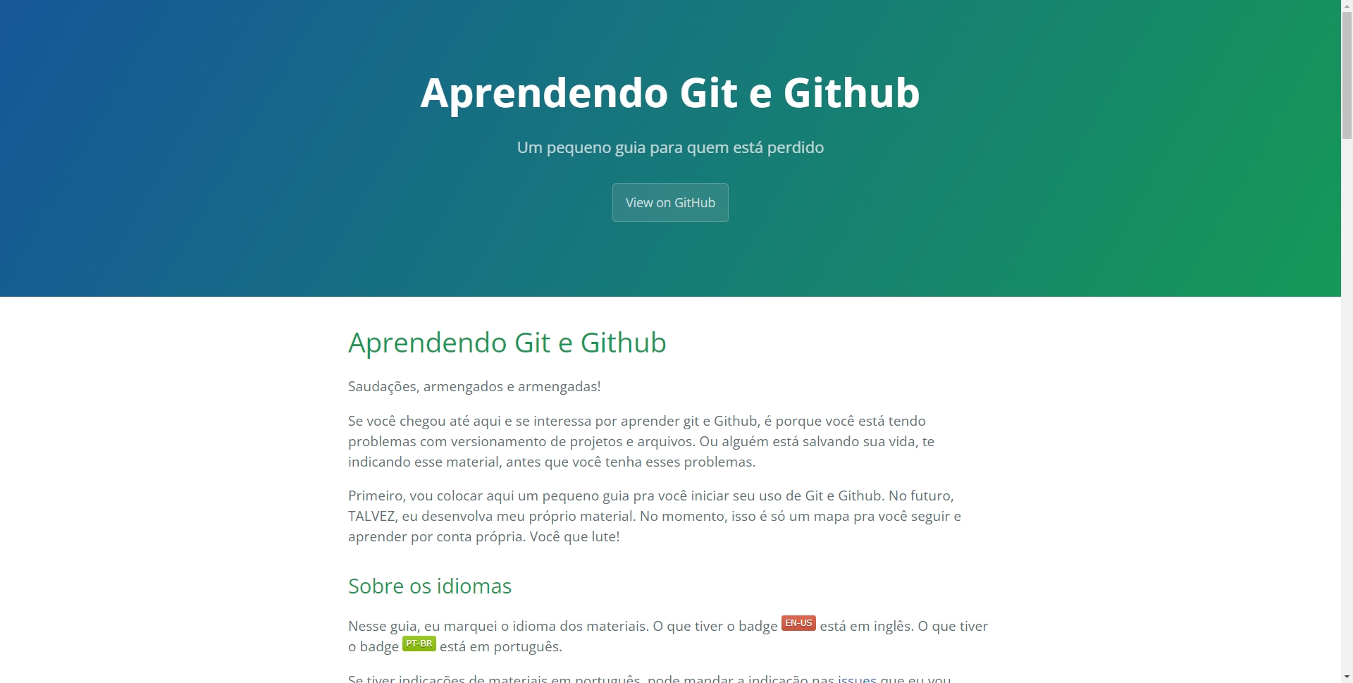 Aprendendo Git e Github